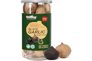 ONETANG Black Garlic 8.82 Oz (250g.), Whole Black Garlic Fermented for 90 Days, Super Foods, Non-GMO, Non-Additives, High in Antioxidants, Ready to Eat for Snack Healthy, Healthy Recipes