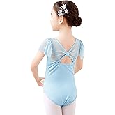 Daydance Fluttler Sleeve Ballet Dance Leotards for Toddler/Girls/Kids/Big Kids/Big Girls