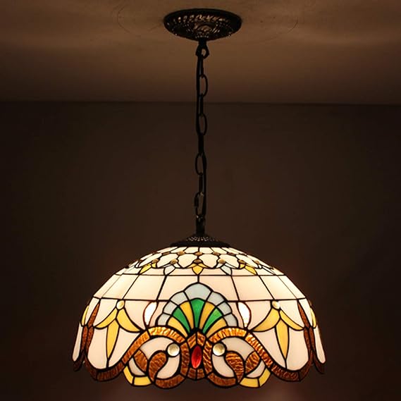 ABTSICA Moderne Pendelleuchte, Böhmen Mehrfarbiges Glas Verstellbare