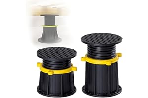 NENOWOND Adjustable Bed Support Legs Heavy-Duty, Bed Frame Center Support & Furniture Legs for Bed Frame/Sofa/Dresser, Height Adjustable 4.1-7.3 Inch (2 Pack)