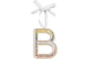 Mrchtmas 2024 Christmas Initial Ornaments | Christmas Letter B Ornaments for Christmas Tree|Hanging Christmas Ornament for Mother Best Friends Sister Wife|B-Color Ornament