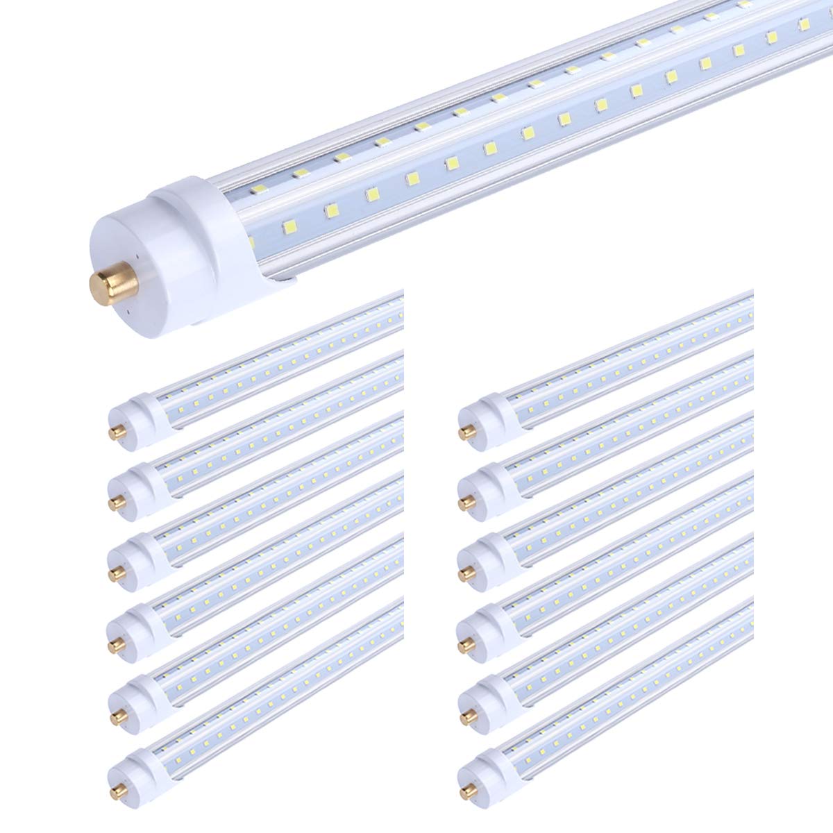 JOMITOP T8 V Shaped 8FT LED Tube Light,Need Bypass Ballast,65W Single ...