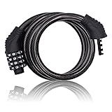 Bike Lock Cable, 4 Digit 3 Feet Long Bike Lock
