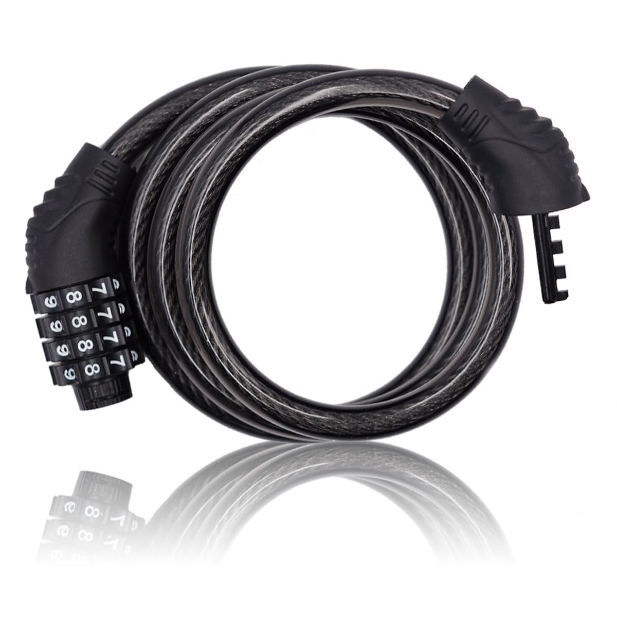 Photo 1 of Revelook 4 Digit 3 Feet Long Bike Lock Cable Combination, Resettable Anti Theft Bicycle Lock for Electric Scooter