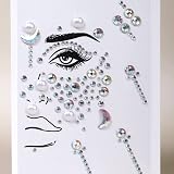 wuios 4 Sets Face Gems Body Jewels Rhinestone Stickers Festival Makeup view 4