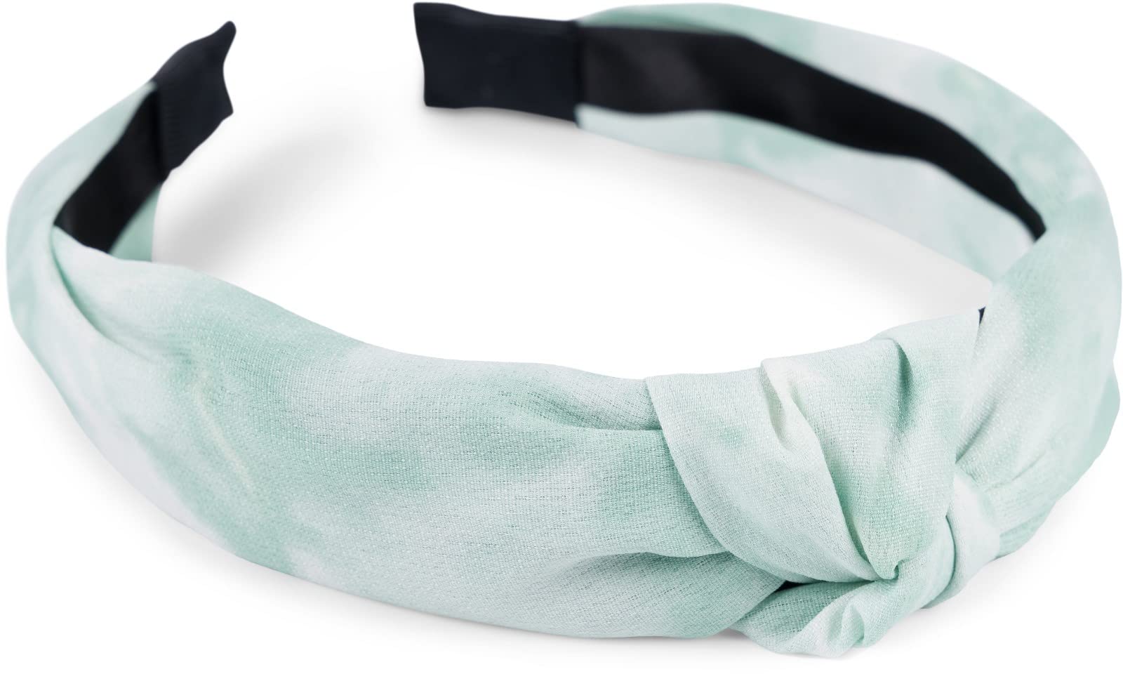 styleBREAKER Ladies Fabric Headband with Colourful Batik Gradient Pattern, Twist Knot, Headband, Hair Accessories 04027046, Colour:Mint-White
