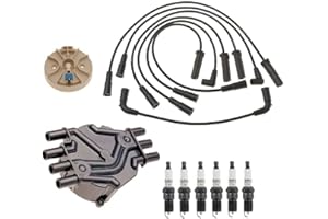 MYPARTS Distributor Rotor Cap Wire & Spark Plugs Compatible with Chevy GMC 4.3L