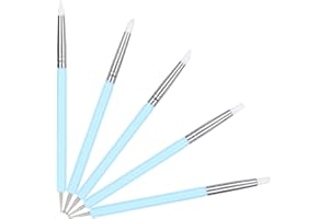5pcs Silicone Clay Sculpture Pen, Double Headed Universal Tools with Durable Tip for Clay Sculptures, Manicures, Art Projects