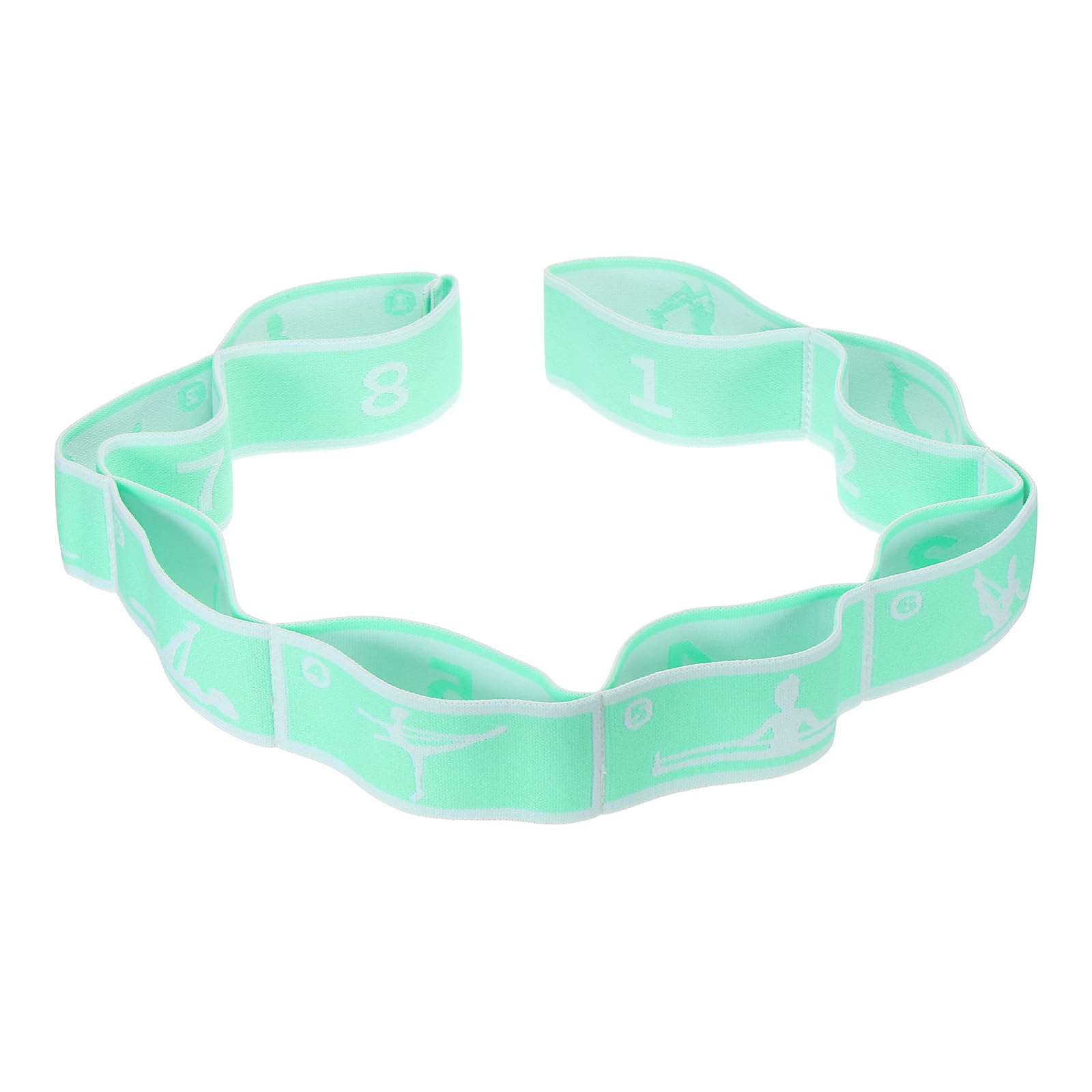 PATIKIL Exercise Bands, 33.5 Inch Yoga Stretching Strap Latin Elastic Bands for Physical Dance Stretch Pilates Resistance Bands for Working Out, Light Green