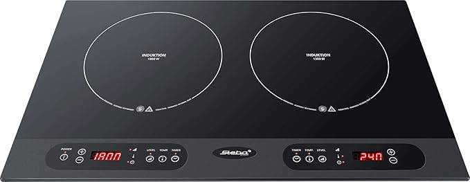 Steba Indutionskochfeld IK 100, robuste Glas-Keramik-Oberfläche, einbaufähig, große Kochfläche ca. 73 x 35 cm, Temperaturrege