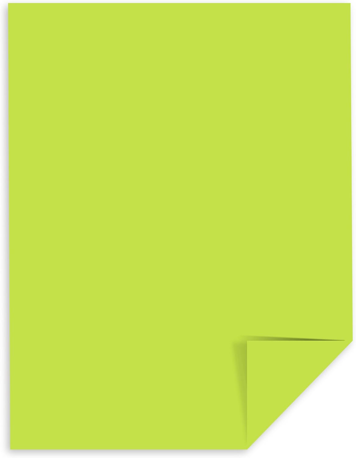 Neenah 21859 Astrobrights Color Paper, 8.5” x 11”, 24 lb / 89 GSM, Vulcan Green, 500 Sheets : Printer And Copier Paper : Office Products