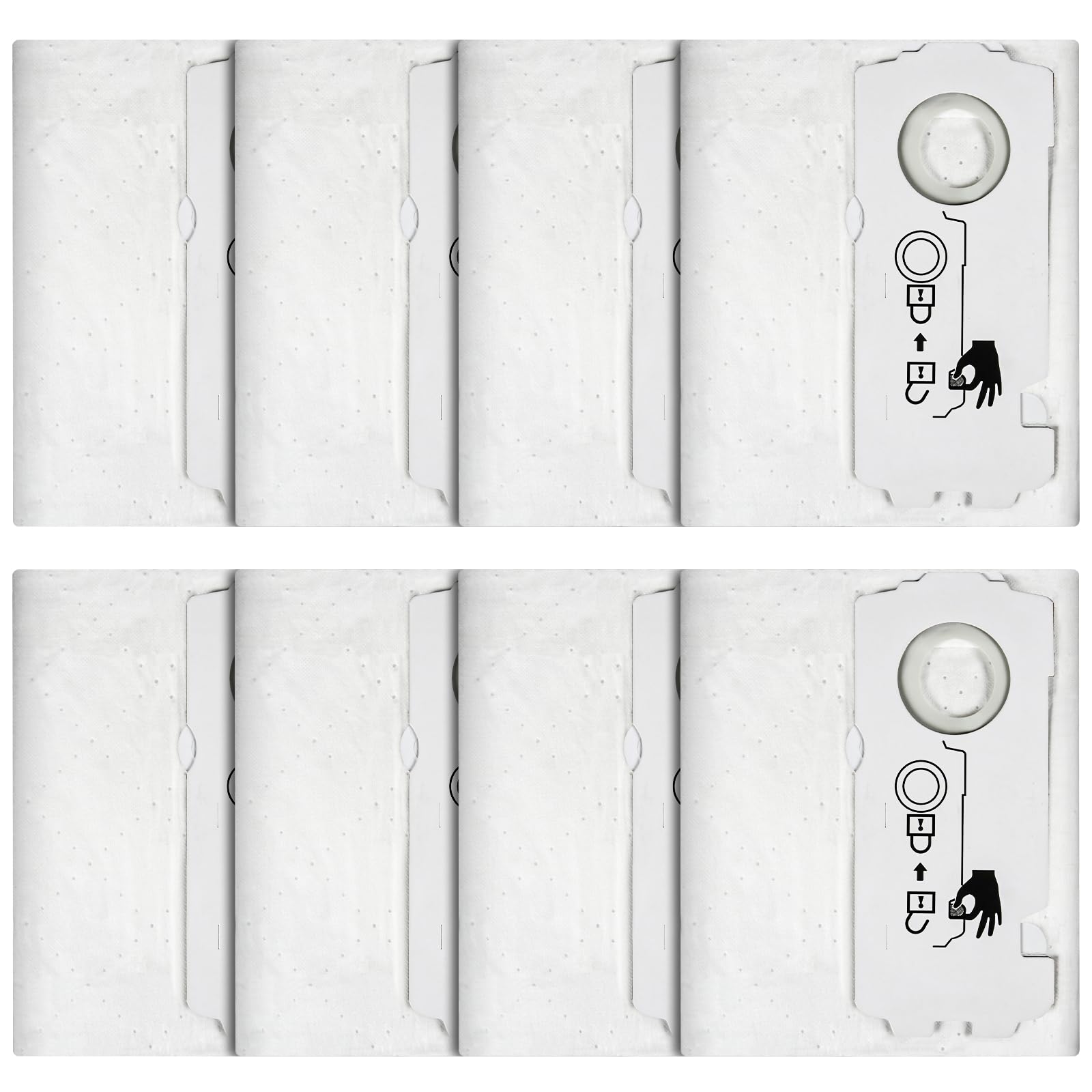 Festool 8 Pack CT Dust Bags - Mini/Midi, Large Capacity Disposable Replacement Bags