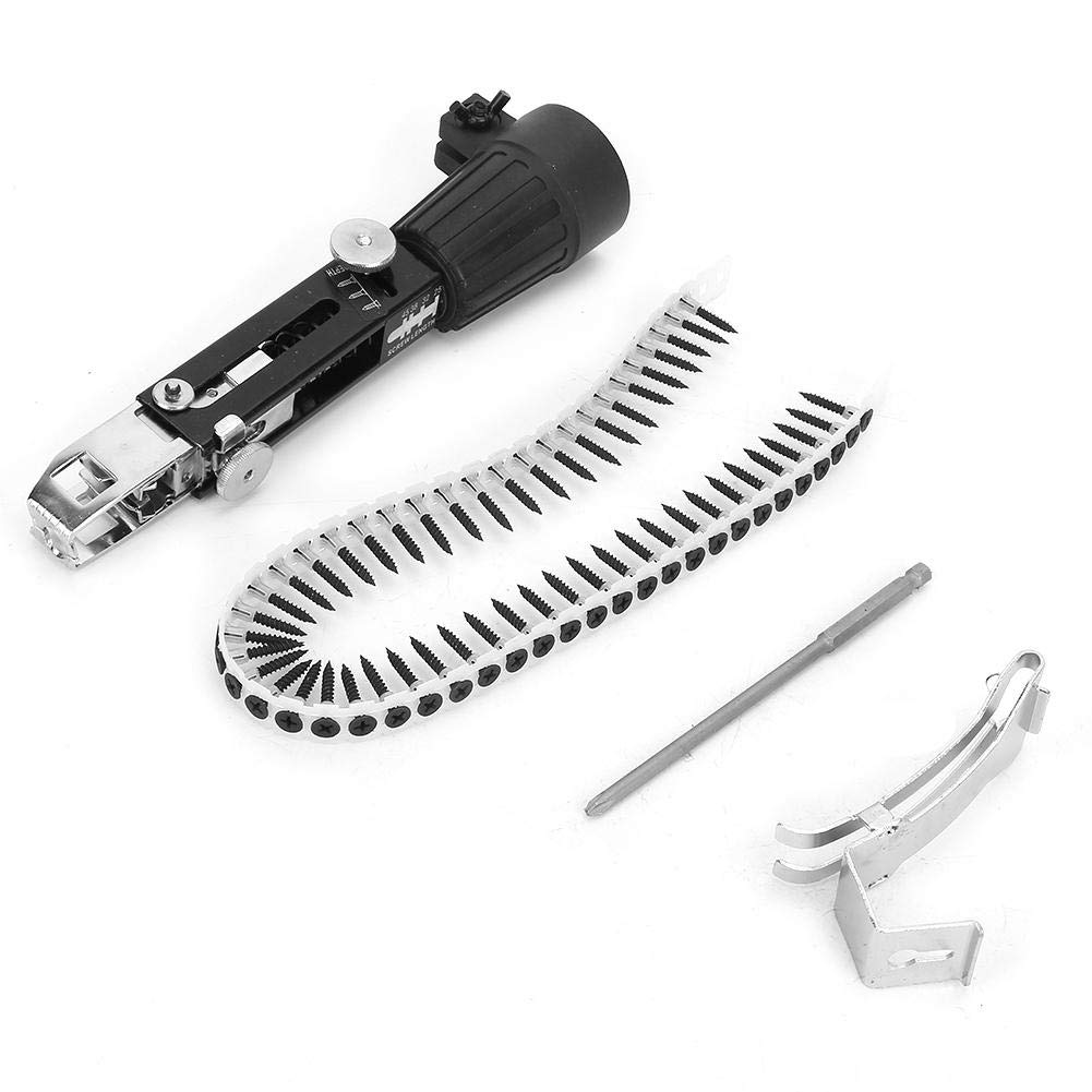 Screw Drill Chain Adapter, Screw Gun, Automatic Screw Spike Chain Drill Screw Chain Adapter for Electric Drill Attachment Automatic Screw Spike Chain Nail Gun Adapter