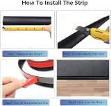 Zayejod 2M Black Self-Adhesive PVC Floor Doorway Threshold Strip 30mm x 4mm view 7