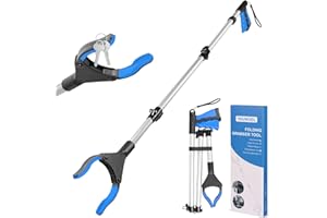 YAUNGEL Grabber Reacher, 43 Inch/108CM Extra Long Grabber Tool, 360° Rotating Jaw, Foldable Trash Pickup Tool, Reacher Grabber Heavy Duty, Gripper Reacher Grabber Tool for Elderly