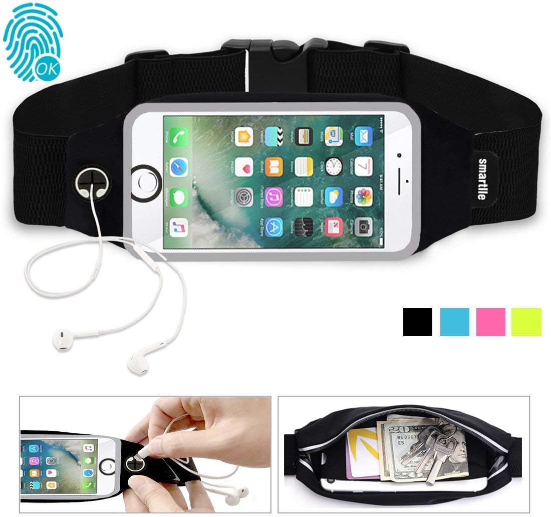Running Belts, smartlle Best Fanny Pack Waist Phone Holder Bag Gym Workout Sports Belts Fitness Gear for iPhone 13 12 11 Pro Max/XR/XS/X/8 7 6 6S Plus Samsung Galaxy S22 21/Note/A, Huawei, Women/Men