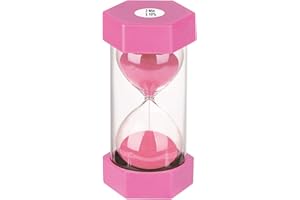 2 Minute Sand Timer Hourglass SuLiao: Colorful Sand Watch, Lager Pink Sand Clock, Reloj de Arena 2 Minuto, Plastic Hour Glass Sandglass Timer for Kids, Games, Classroom, Kitchen, Decoration