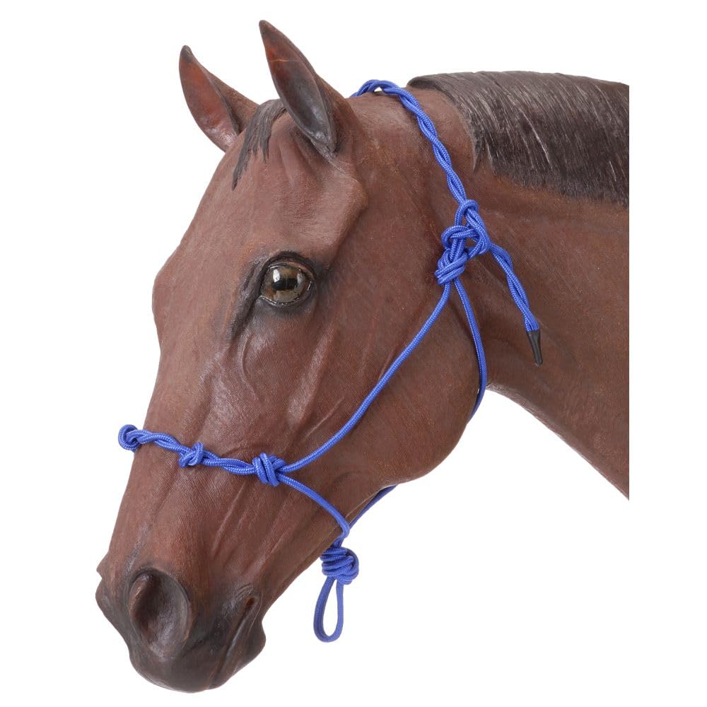 Tough 1 Knotted Rope & Twisted Crown Training Halter, Royal Blue