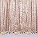 TRLYC Champagne Sequin Backdrop Curtain 4x7ft Glitter Champagne Photography Backdrop Photo Background for Banquet Party Wedding Christmas Birthday