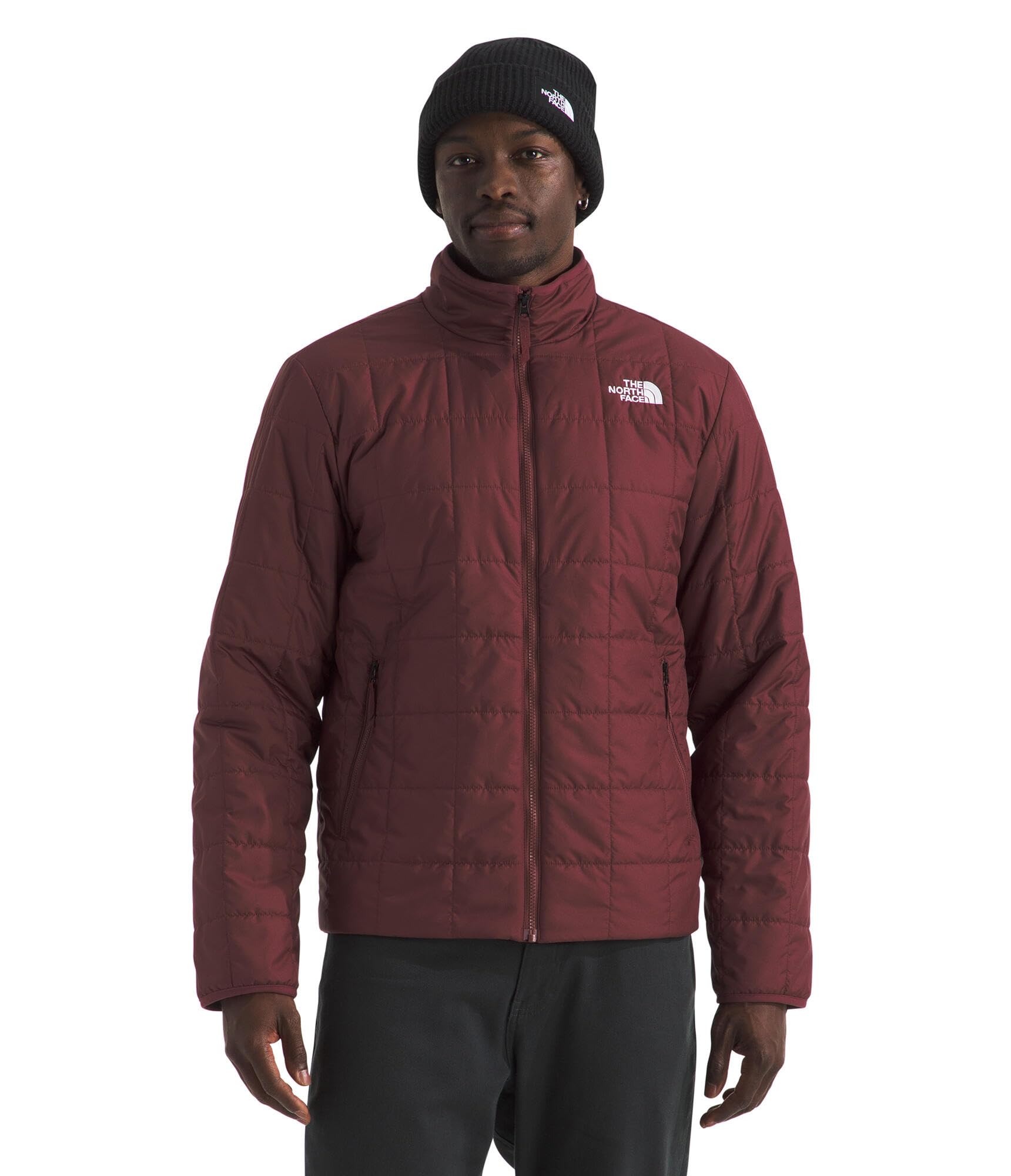 The North Face Men's Junction Insulated Jacket - Water Repellent Winter Coat, Secure Zip Hand Pockets, Sumac, Small Image