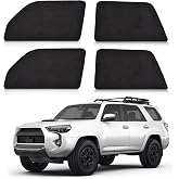 ZATOOTO Car Window Shades for 4Runner 2017-2024, Soft Suede for Durable | Heat Insulation, Full Blackout for Privacy, 100% UV Protection, 4 Packs Shade for Family Travel, Baby, Magnetic Installation