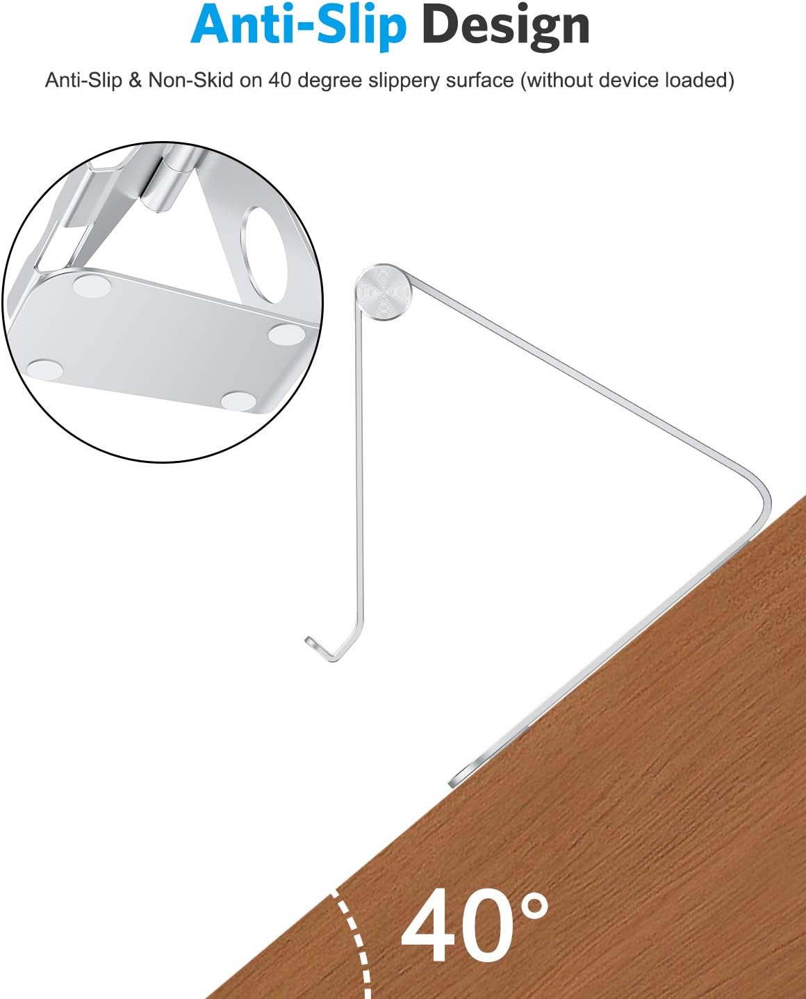 Tablet Stand Holder Adjustable, OMOTON T1 iPad Stand, Desktop Aluminum Tablet Dock Cradle Compatible with iPad Air 4/Mini, New iPad 10.2/9.7, iPad Pro 11/12.9, Samsung, Nintendo and More, Silver: Computers & Accessories