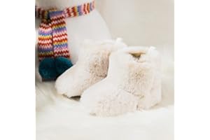 Baby Boys Girls Winter Warm Shoes Cozy Fleece Snow Boots Toddler Non-Slip Walking Shoes