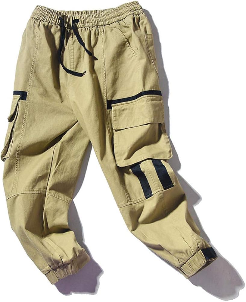 2020 Spring Style Fashion Velcro Beam Mens Cargo Pants Cotton Men Hip