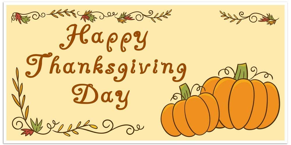 Thanksgiving Pumpkin Holiday Banner Handmade