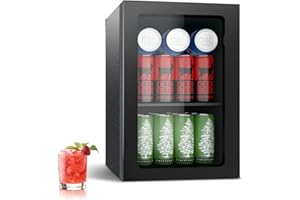 DOLLARDASH Compact 24 Can/0.9 Cubic Foot Beverage Fridge For Soda, Beer Or Wine, Drinks Refrigerator Cooler With Adjustable Shelves