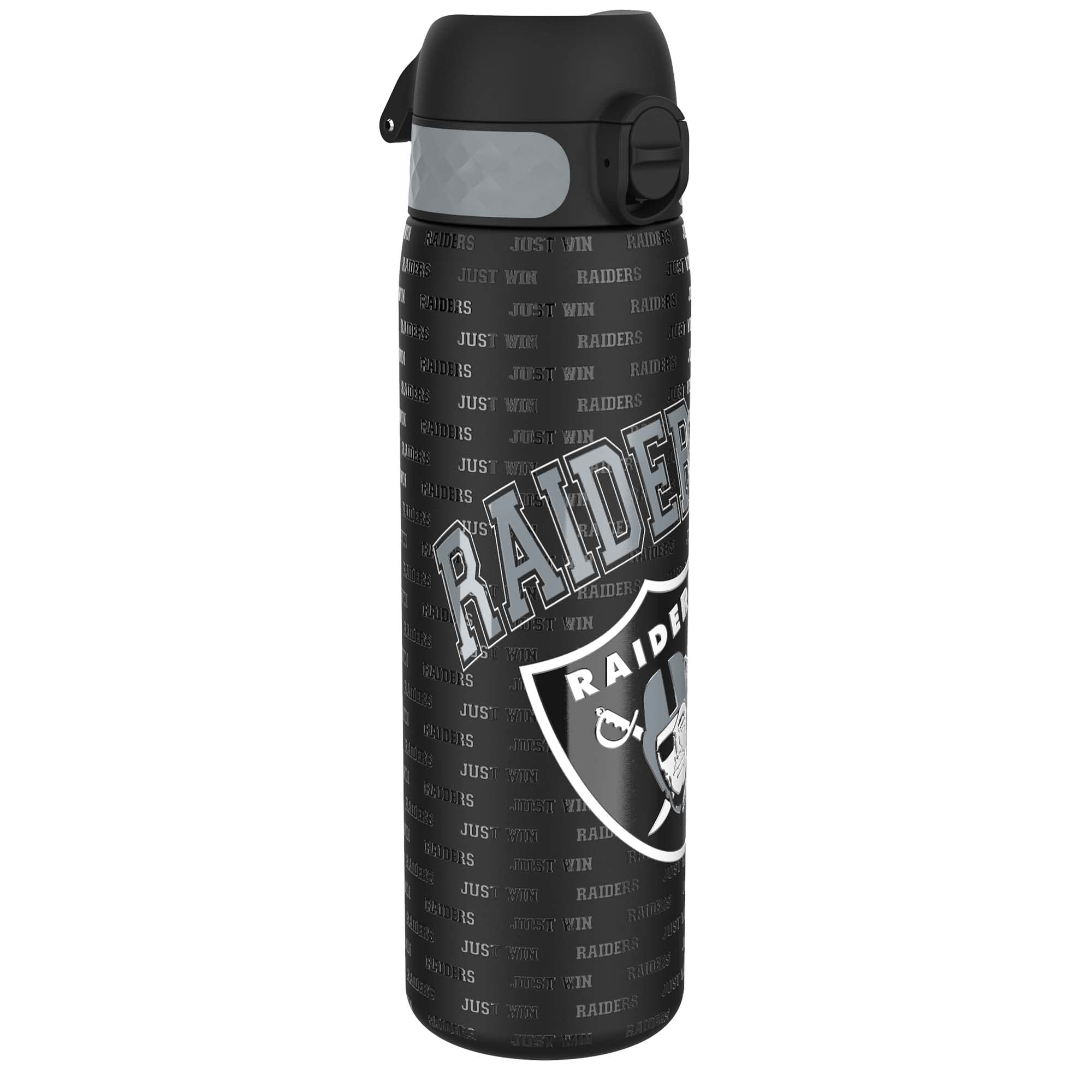 Ion8 NFL Las Vegas Raiders Lightweight Steel Water Bottle, 600 ml/20 oz, Non-Insulated, Leak Proof, Easy to Open, Secure Lock, Dishwasher Safe, Flip Cover, Fits Cup Holders, Metal Water Bottle — image 1