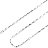 Waitsoul 925 Sterling Silver Rope Chain Lobster Clasp 2.5mm Silver Chain for Men Women Silver Necklace Chain 16-30 Inches