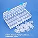 BENECREAT 4 Pack 24 Grids Jewelry Dividers Box Organizer Adjustable Clear Plastic Bead Case Storage Container 8.54 x 3.94 x 1.18 inch, Compartment: 1.18 x 0.98 x 1.02 inch