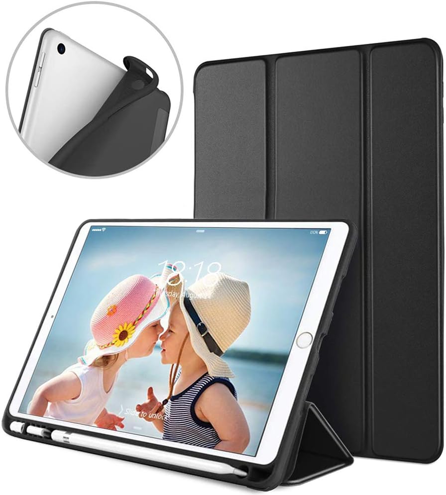 Case for iPad Pro 10.5" & iPad Air 10.5" (3rd Gen) 2019 with Pencil Holder, Ultra Slim TPU Smart Case Cover with Auto Wake/Sleep Function Compatible with New iPad Air 3 2019/ iPad Pro 10.5