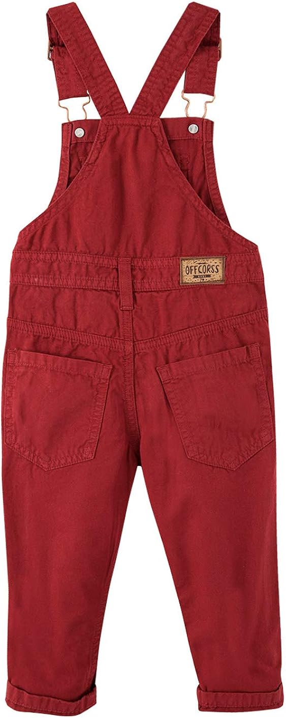 OFFCORSS Bib Overalls for Toddler Baby Boys Sizes 12m - 5T Adjustable Straps Slim Overol: Clothing