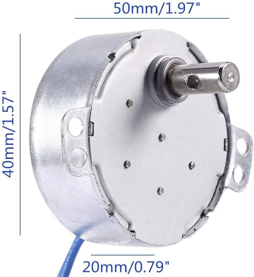 3PCS Synchronous Synchron Motor Turntable Motor Electric Synchron Motor For Cup Turner, cuptisserie, Tumbler Cup Rotator with 7mm Flexible Coupling 100-127VAC 50/60 Hz 4W 5-6RPM/MIN CCW/CW - - 