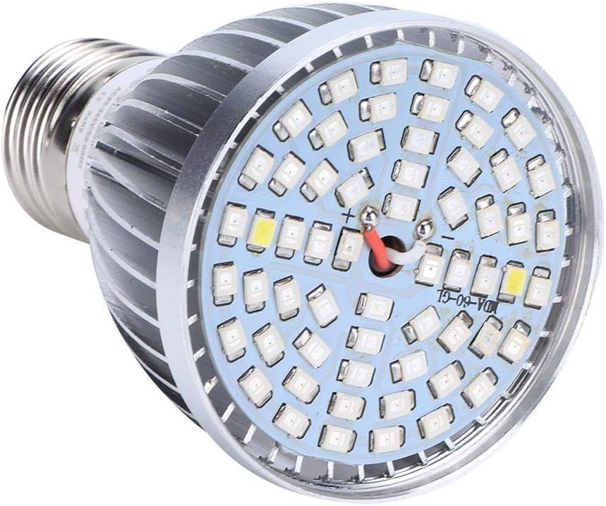 60W Led Grow Light Bulb, 60LED Full Spectrum Grow Lamp Plant Grow Light Lamp for Indoor Greenhouse Plants Hydroponic Flower Planting Cultivation
