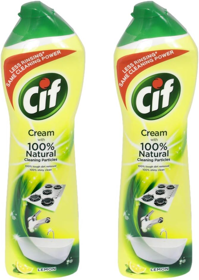 2 x 500ml Cif Lemon Cream All Purpose Cleaner Bathroom Kitchen Sink