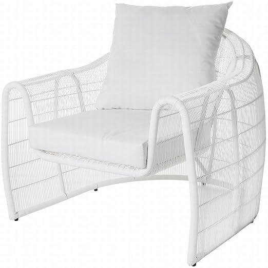 Ldk Garden Chair Dido Rattan White Outdoor 102 X 94 X 81 Cm Amazon Co Uk Garden Outdoors