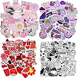200 Pcs Stickers for Water Bottles,Cute Vsco Stickers,Cute Funny Stickers for Teens,Girls,Perfect for Waterbottle,Laptop,Hydro Flask Travel Vinyl Stickers Waterproof