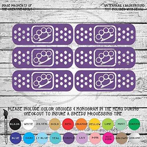 Brass Knuckles Bandaid Set of 6 - Roller Derby Vinyl Decal Sticker