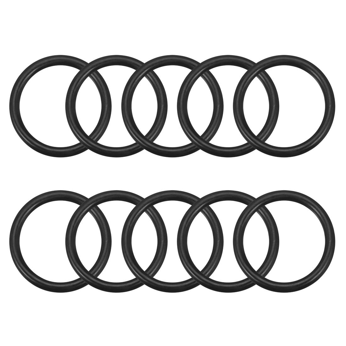 sourcing map Nitrile Rubber O-Rings 24mm OD 19.2mm ID 2.4mm Width, Metric Sealing Gasket, Pack of 10