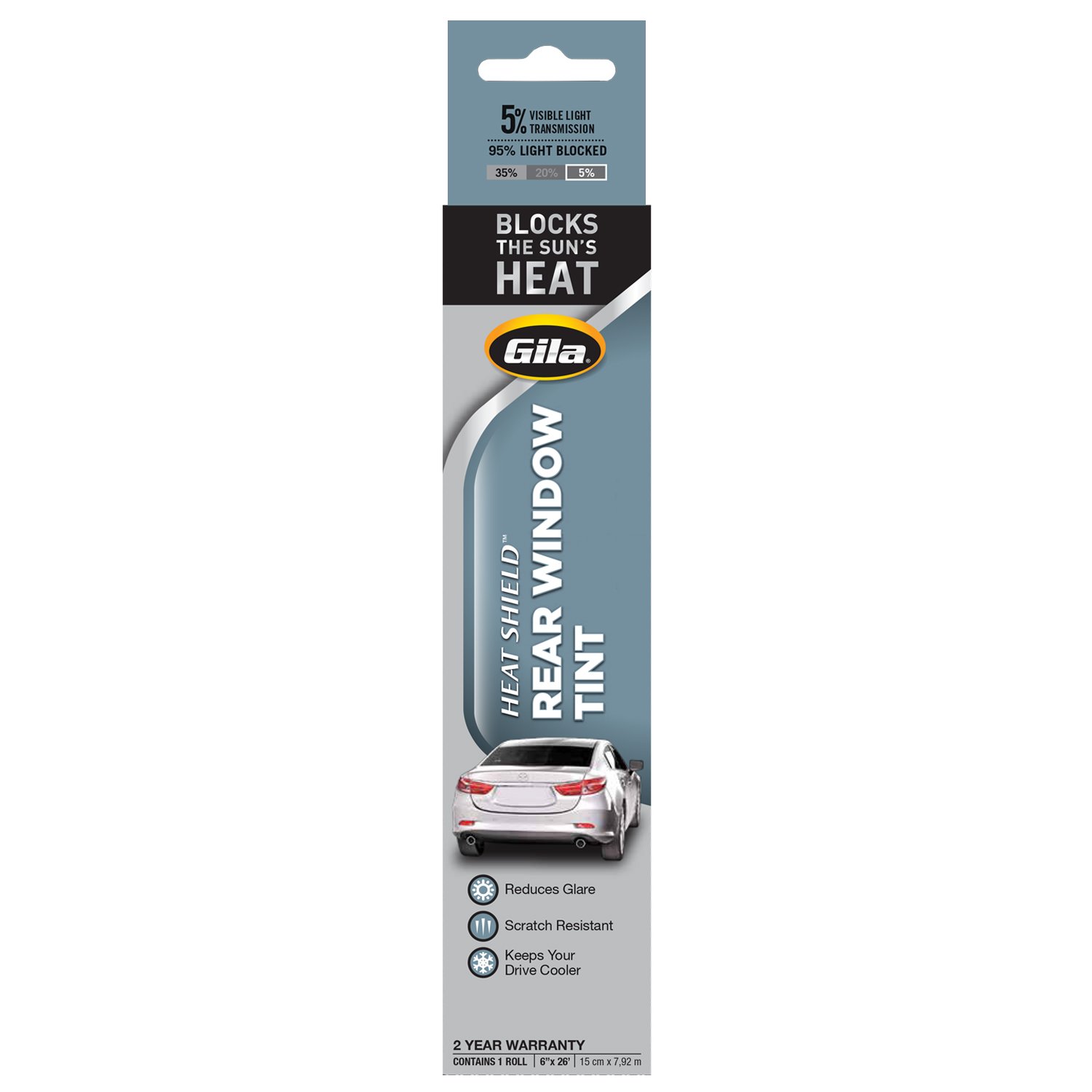 Gila HPR72 5% Rear Window Super Limo Black 6" x 26" Tint