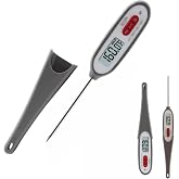 Taylor &ndash; Compact Instant-Read Pen Style Digital Kitchen Meat Thermometer - Waterproof Grey - Gray