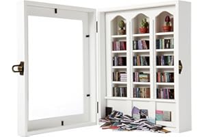 Anxiety Bookshelf Ornament Small Bookshelf Shake Away Your Anxiety Miniature Book Display Shelf with 300Pcs Mini Books & 3 Po