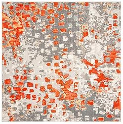 SAFAVIEH Madison Collection 6' x 9' Grey/Orange