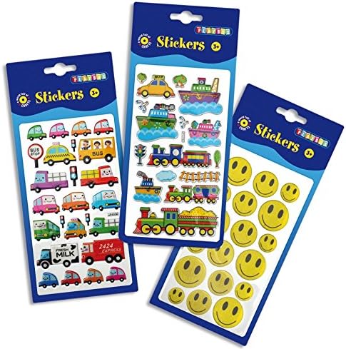 Playbox Vehicles and Smileys Assorted Puffy Stickers