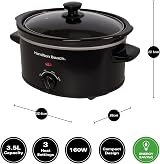 Hamilton Beach 3.5L Comfort Cook Slow Cooker 160W Energy Efficient Black view 3