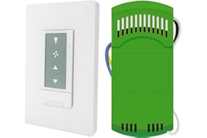 COREBAY Universal Ceiling Fan Wall Remote Control Kits with 80R Receiver, 3 Speeds/Light Dimmer, Compatible with Hampton Bay Harbor Breeze Hunter, Replace for Hunter 99770 99392 99118 99122 99123 99119 99813