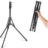 NEEWER Light Stand with 180&deg; Reversible Legs, 70"/178cm Portable Travel Tripod Stand 1/4" Screw &amp; 5/8" Stud for Indoor Outdoor Photography Speedlite Strobe Ring Light Softbox, ST178B, Black